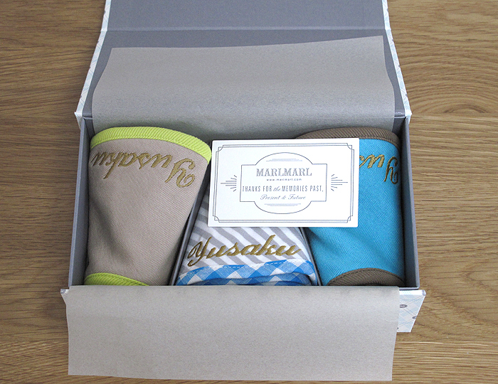 マールマールの名前入りスタイ3枚セット