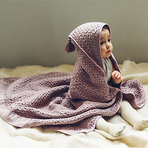 【マールマール】名前刺繍入りフードブランケット