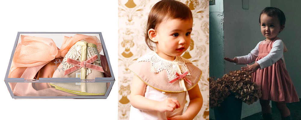 【マールマール】名前入りスタイ&お食事エプロンセット