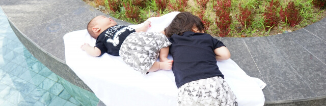 二人目の出産祝い!兄弟お揃いの名前入り出産祝い