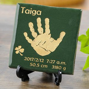 名前入り陶器タイル手形フレーム［お仕立券］